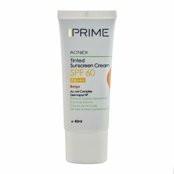 کرم ضدآفتاب SPF 60 رنگی فاقد چربی پرایم - Image 2