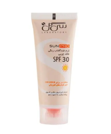کرم ضدآفتاب رنگی فاقد چربی SPF30سی گل